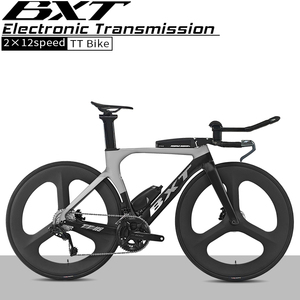 Vélo de route en carbone BXT Racing T800, 2x12 vitesses, freins à disque hydrauliques Di2, roues de 88 mm, passage des câbles interne, BXT-TT-119 - Product Image 2