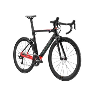 SAVA-Cuadro de fibra de carbono para bicicleta de carreras, 700C, tamaño 54cm, SHIMANO R8000, 22 velocidades, venta al por mayor