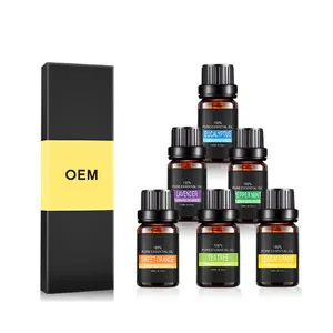 Wholesale Lemongrass 10ml Certified Natural Extraction Scent Oil Gift Box Package Room Organic Natural Aroma Essential Oil