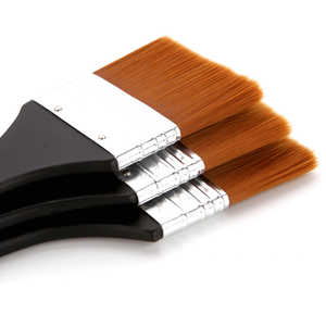 Cerdas de nylon, artesanía plana, mango azul oscuro, pincel de pintura al óleo de madera para pintura de pared - Product Image 3