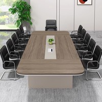 Meubles de bureau, table de conférence blanche de 4,5 m de longueur et chaises pour salle de réunion de bureau