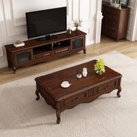 Meuble TV en bois massif de séquoia américain avec fonction de rangement, écologique, pour salon, chambre et hôtel