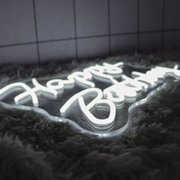 Enseigne néon LED Joyeux Anniversaire pour le commerce électronique transfrontalier, Lettre LED Joyeux Anniversaire pour la décoration de fête