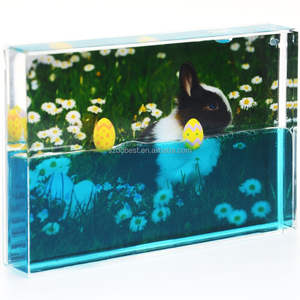 Bleu liquide océan thème <span class=keywords><strong>moche</strong></span> poisson mer bricolage image à l'intérieur Offre Spéciale créatif liquide confettis acrylique cadres <span class=keywords><strong>Photo</strong></span> accessoires - Product Image 3