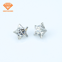 Diamante Moissanita de 1 Quilate, Creado en Laboratorio, Corte Estrella de Cinco Puntas, Color Blanco D, Personalizado