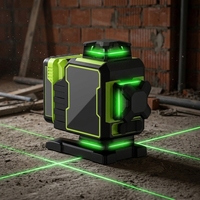 Niveau laser vert 4D de qualité industrielle, 16 lignes, auto-nivelant, pour pose de carrelage extérieur