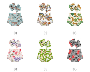 Productos de Moda: Pantalones Cortos de Cintura Alta para Bebés con Diadema de Lazo, Estampados de Arcoíris, Shorts para Niñas Pequeñas, Shorts de Boutique para Niñas - Product Image 6