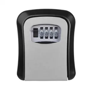4 손가락 잘 고정된 휴대용 조합 자물쇠 안전 Lockbox 저장 안전한 Keybox