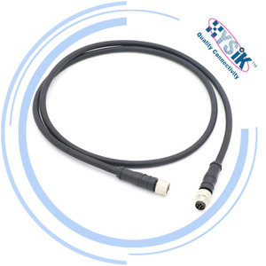 Conector Circular M8 Macho-Fêmea Reto com Codificação Tipo A - Product Image 1
