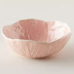 Saladier en céramique <span class=keywords><strong>feuille</strong></span> <span class=keywords><strong>de</strong></span> <span class=keywords><strong>chou</strong></span> rose Vente en gros - Product Image 1