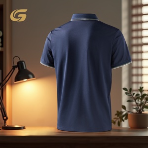 Camisas Polo de Golf Lisas de Poliéster Elástico en 4 Direcciones con Logotipo Personalizado Bordado al por Mayor, Diseño de Solapa Sólida, Uniformes en Blanco <span class=keywords><strong>para</strong></span> Hombre - Product Image 2