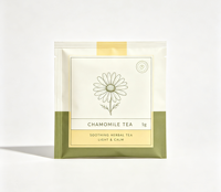 Sachets d'emballage biodégradables mats pour thé à la camomille, petits sachets thermoscellables, résistants à l'humidité, pour thé Yerba et snacks