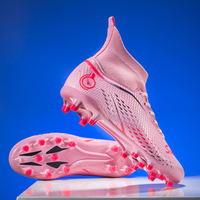 Jia Xin yüksek üst hafif erkek futbol profilli rahat eğitim spor Sneakers futbol kramponları sivri