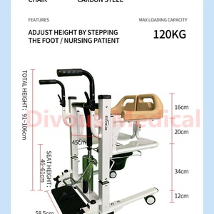 Silla de Ruedas Hidráulica para Transferencia de Pacientes con Inodoro y Silla de Baño para Personas Mayores - ¡Oferta! - Product Image 5