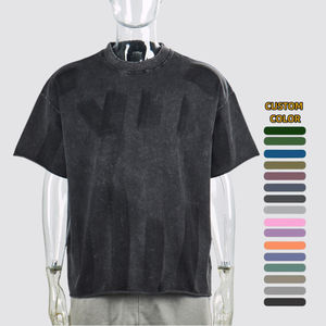 TKAN 180, camiseta personalizada con gráfico de gran tamaño de lujo para hombre, 100% algodón pintado a mano, diseño de lavado ácido, ropa de calle, estilo de moda - Product Image 1