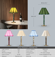 Lampe de table en marbre rechargeable unique et moderne pour la décoration intérieure, grande lampe de chevet pour chambre d'hôtel, lumière électrique