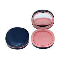 Boîtier compact pour poudre cosmétique et blush, double couche, ABS, color-block, personnalisable, avec couvercle rabattable, fabriqué en Chine (Guangdong)