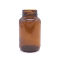 120ml Ambre Comprimés Pilules Capsules Bouteille en verre à large bouche