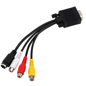 Premium D-<strong>Sub</strong> 15-Pin VGA to Composite <strong>RCA</strong> A/V + S-Video Adapter <strong>Cable</strong> - Product Image 6