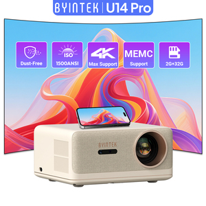 Byintek รัก5 U14โปรแอนดรอยด์11 WIFI <span class=keywords><strong>4K</strong></span> Full <span class=keywords><strong>HD</strong></span> 1080P LED โฮมเธียเตอร์ HDR <span class=keywords><strong>4K</strong></span> proyector รองรับ memc - Product Image 1