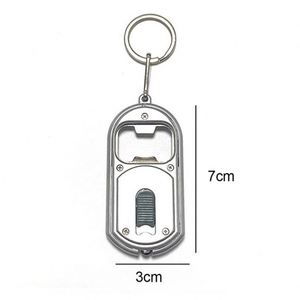 Multi-functional Promotion Gift Flashlight Torch <b>Keychain</b> <b>Custom</b> Logo LED Light Key Chain Beer Bottle Opener <b>Keychain</b> - Product Image 2