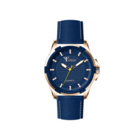 Montre en cuir Titan avec boîtier à vis décoratif et mouvement Seiko