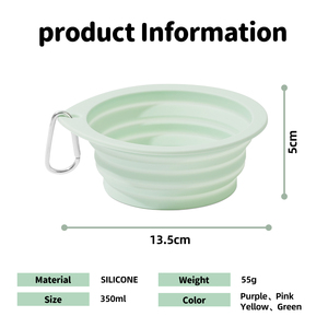 ชามน้ำพับได้ซิลิโคนกันลื่นสำหรับสัตว์เลี้ยงขนาดเล็ก พกพาสะดวก น้ำหนักเบา เหมาะสำหรับเดินทางและกิจกรรมกลางแจ้ง - Product Image 2