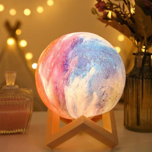 Redwingy Quran Lunar Surface Starry Bluetooth Speaker 3D Starry Moon Ball LED Night Light Bluetooth Speaker With Remote Control