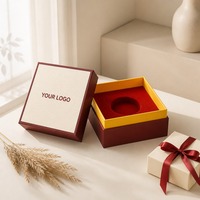 Caixa de Presente com Tampa Flocada em Duas Cores Marrom e Creme, Impressão Personalizada, Rígida, Resistente, Reciclável, Premium, Fornecimento Direto de Fábrica por Atacado
