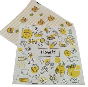 กระดาษห่อเบอร์เกอร์พิมพ์โลโก้ กระดาษกันน้ำมัน กระดาษห่ออาหาร กระดาษเคลือบแว็กซ์ - Product Image 3