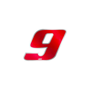 หมายเลขรถแข่งขนาด65X85มม. แพ็ค9สีแดงสำหรับรถจักรยานยนต์ - Product Image 1