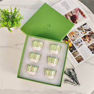 Service à thé 6 pièces en porcelaine fine verte classique, compatible lave-vaisselle, coffret cadeau inclus, idéal pour hôtels européens et usage domestique - Product Image 4