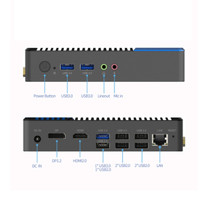 JWIPC Pc Pc Mini Máy Tính Barebone DDR4 Tùy Chỉnh Tương Thích Không Quạt Windows 10 Hoặc Linux X86 Mini Pc - Product Image 6