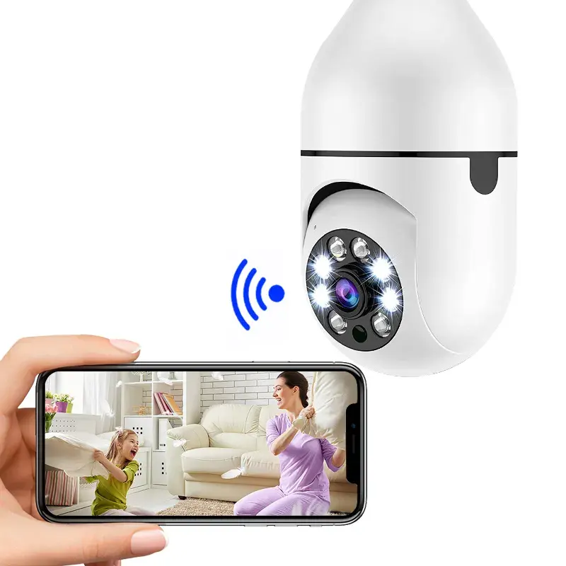 Cheap alta qualidade Light Bulb Surveillance Camera HD Wifi Smart Camera Home Security Wireless Auto Tracking CCTV Camera
