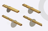 4M CNC Découpeur de palettes Ligne de fabrication de palettes en bois Scie à blocs de bois pour la coupe du bois