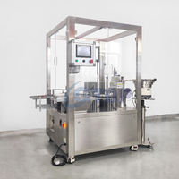 Machine automatique de remplissage, de bouchage et de scellage de petites flacons en plastique, ligne de remplissage d'injection de poudre sèche d'huile