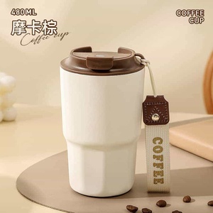 Nouvelle tasse à café droite en acier inoxydable 316, cadeau d'affaires, tasse de voyage, double paroi sous vide, avec corde de transport, thermos portable - Product Image 4