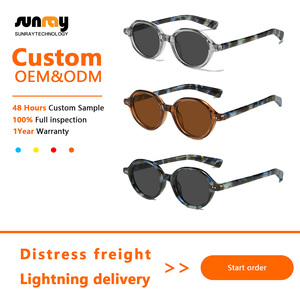 Gafas de Sol Retro de Alta Calidad, Montura Gruesa, Unisex, para Hombre y Mujer, Lentes Polarizadas, Acetato Personalizado OEM - Product Image 2