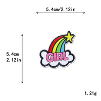 Parche de poliéster bordado con diseño de dibujos animados, sistema de sonido, mariquita, dulce, patchwork, tela, diseño personalizado para ropa, bolsos y sombreros