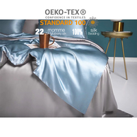 Drap plat en soie de mûrier 100% de 16mm en gros, housse de couette, taie d'oreiller, ensemble de literie
