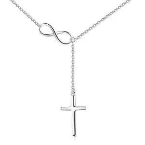 Hot sale fashion gold plated uck cross pendant slave lariat necklace for women