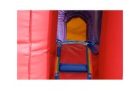 Château gonflable commercial multicolore avec toboggan, jeu de défis pour enfants en PVC, idéal pour les fêtes en extérieur et la location, modèle de jeu gonflable amusant