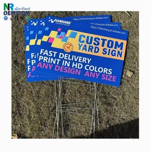 Customized Yard Signs Stakes Corrugated <b>Plastic</b> <b>Sheet</b> Yard Signs 18x24 with H-stakes - Product Image 1