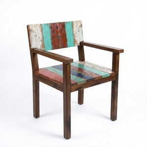 Handcrafted Rustic Sofa Knockdown Reclaimed Boat Wood Eco-Friendly Original Color Indoor Outdoor Apartment Entry Hotel Villa - Product Image 1