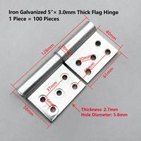 Charnière de drapeau TEBAK en acier inoxydable gauche/droite en fer galvanisé 4 pouces 1,8 mm pour porte et fenêtre industrielle, type à dégagement, paire