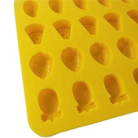 Moule en silicone alimentaire mini pour bonbons et chocolat, motifs fruits (ananas, fraise, pastèque, mangue), réutilisable, pour la pâtisserie