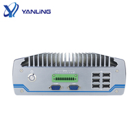 Pc industrial sin ventilador de bajo coste, i7-6700T Intel con puerto Gigabit Ethernet 1 * VGA 1 * HD GPIO 2 * RS485 COM, compatible con puerto Lunix