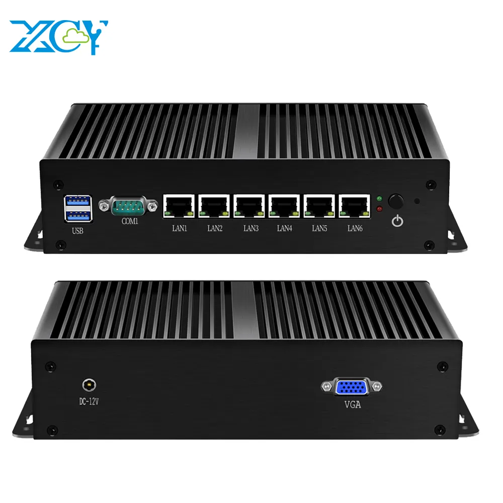 XCY 4405U Мини ПК 6 LAN WGI211AT Gigabit NIC брандмауэр AES-NI Pfsense Linux сервер 2 * USB3.0 VGA RS232