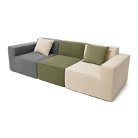 Herstellerangepasstes Logo Modulares Couch-Konfigurationsset Fleece-Polsterteile Ottoman-Sofa mit Einfacher Montage