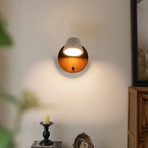 Lámpara de pared de piedra Huangdong, Led E27, control por interruptor para dormitorio, sala de estar, balcón, escalera, pasillo, iluminación - Product Image 3